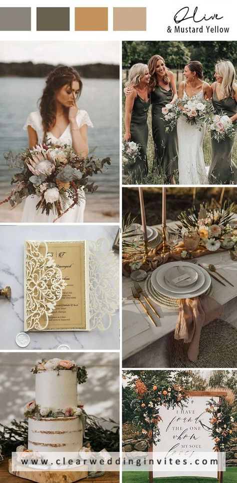 9 Fashionable Earth Tone Fall Wedding Color Palettes – Clear Wedding Invites Beautiful Wedding Bouquets, Earth Tone Wedding, Wedding Forest, Rustic Wedding Colors, Wedding Color Palettes, Wedding Color Pallet, Fall Wedding Color Palette, Wedding Flower Design, Theme Inspiration