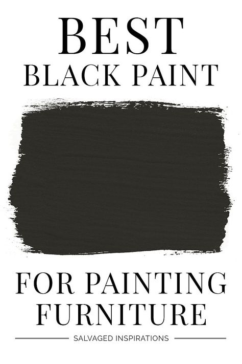 Painting Wood Furniture Black, Best Black Paint For Furniture, Black Paint For Furniture, Paint For Furniture, Black Painted Furniture, Black Paint Color, Black Chalk Paint, Painting Wood Furniture, Black Dressers