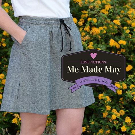 Have you guys heard about Me Made May? It’s a movement to encourage you to wear something you made every day this month. When Love Notions was trying to coming up with an idea [...] Pattern Ideas, Sewing Pattern Design, Sewing Notions, Sewing Supplies, Craft Items, About Me, Sewing Pattern, Sewing Projects, High Waisted Skirt