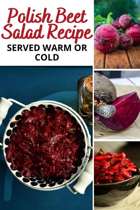 Looking for buraczki recipe? Check out this easy recipe for Polish shredded beets salad + tips how to serve it warm or cold. Shredded Beets, Beets Salad, Lithuanian Recipes, Beetroot Recipes, Beet Salad Recipes, Vegetarian Salad Recipes, Beetroot Salad, Beet Recipes, Best Salad Recipes