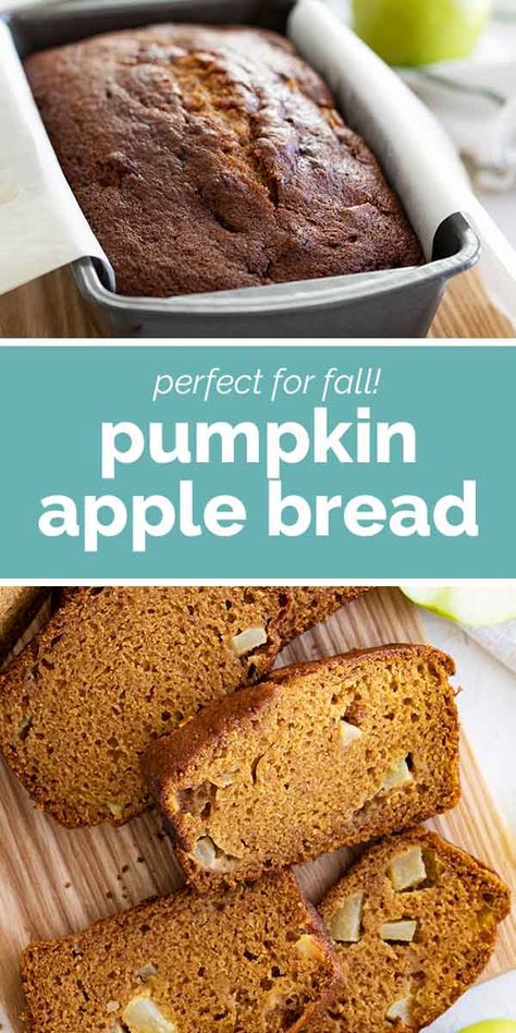 Apple Pumpkin Bread, Pumpkin Apple Bread, Sweet Pumpkin Recipes, Best Pumpkin Bread, Pumpkin Pie Spice Recipe, Pie Spice Recipe, Dream Bakery, Apples And Cinnamon, Cinnamon Pumpkin