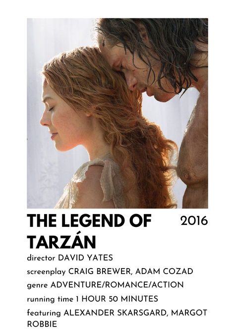 The Legend Of Tarzan, Legend Of Tarzan, Tarzan Movie, Posters Minimalist, Movies Posters, Girly Movies, Film Posters Minimalist, Alexander Skarsgard, Film Posters