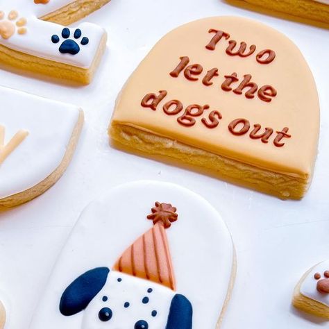 Dog Themed Birthday Party Ideas Cake, Bad Two The Bone Dog Birthday Party, Two Let The Dogs Out Party Girl, Two Let The Dogs Out, Two Let The Dogs Out Party, Puppy Pawty, Dog Themed Birthday Party, Second Birthday Ideas, 1st Birthday Party Themes