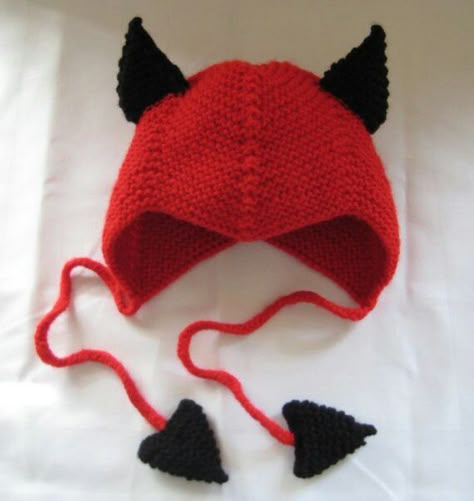 Devil Bonnet, Butter Noodles, Fun Hat, Chain Gang, Funky Hats, Crochet Mask, Crochet Knit Hat, Boy Stuff, Crochet Bucket Hat