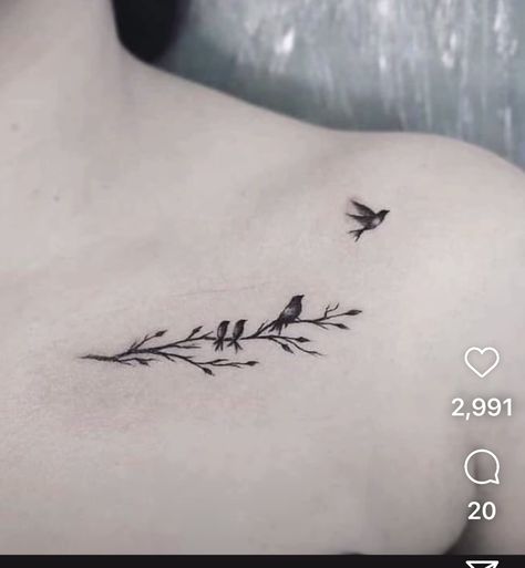 Bird Set Free Tattoo, Little Bird Tattoos For Women, Mother Bird Tattoo, Ink Blot Tattoo, 4 Birds Tattoo, Baby Bird Tattoo, Ck Tattoo, Moms Tattoo Ideas, 3 Little Birds Tattoo