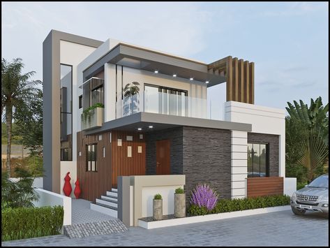 Open Terrace Elevation Design, Open Tarrace Elevation, Front Open Terrace Elevation, Balcony Elevation Ideas, Terrace Elevation Design, Open Terrace Ideas Balconies, Open Terrace Ideas, House Design Classic, Modern Exterior House