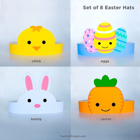 Easter Crowns Printable Party Hats Easter Egg Mask/headband - Etsy Canada Easter Headband Craft, Easter Headbands Preschool, Easter Crown, Egg Mask, Educational Activities For Preschoolers, Easter Headbands, Bunny Blue, Easter Hat, Headband Crafts