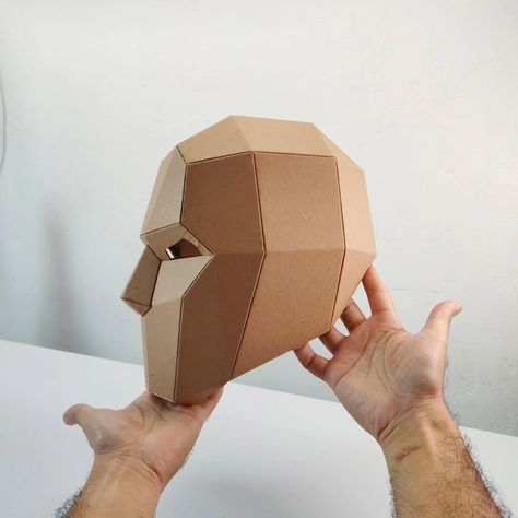 Near and simple Superhero mask base form made out of cardboard. ps. check my bio, the blueprint is there Simple Mask Design, Simple Mask, Superhero Mask, Mask Paper, Superhero Masks, Mask Template, The Blueprint, Cardboard Art, Corrugated Cardboard