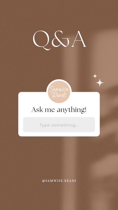 @samwise.reads bookstagram template Instagram Q And A Story, Faq Design Layout Instagram, Instagram Questions Ask Me Story, Q&a Instagram Story, Branding Design Instagram, Skincare Story, Story Questions, Instagram Story Questions, Instagram Branding Design