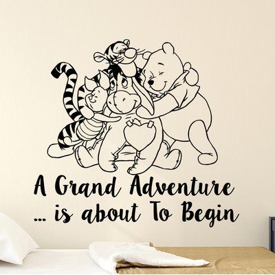 Classic Winnie The Pooh Nursery, Baby Room Wall Decals, Winnie The Pooh Decor, Forest Room, Pooh Nursery, Adventure Wall, Winnie The Pooh Nursery, Classic Winnie The Pooh, Baby Room Wall