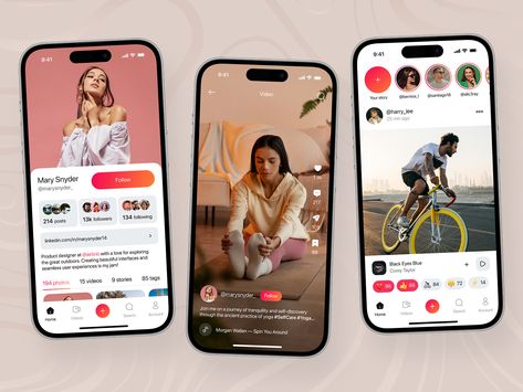 Social Media Mobile App Social Media App Ui, Messager Chat, Social App Design, Mobile Icon, Medium App, Social Media Apps, Mobile App Ui, Music App, Travel App