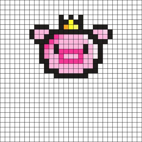 Technoblade Perler Beads, Technoblade Pixel Art, Kandi Perler, Melt Beads, Bead Templates, Pixel Grid, Melt Beads Patterns, Kandi Inspo, Easy Perler Bead Patterns