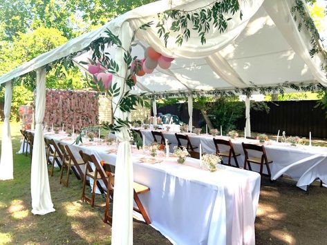 College Grad Party, Tent Set Up, Garden Theme, Grad Parties, Dream Wedding Dresses, Tent, Dream Wedding, Bridal Shower, Wedding Dresses