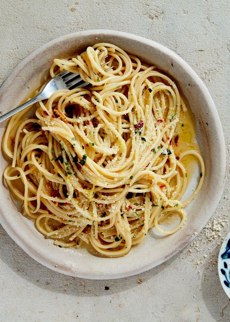 Pantry Pasta Recipe | Bon Appetit Anchovy Butter, Pantry Pasta, Lemon Juice Recipes, Butter Pasta, Parmesan Recipes, Garlic Pasta, Easy Pasta Recipes, 30 Minute Meals, Anchovies