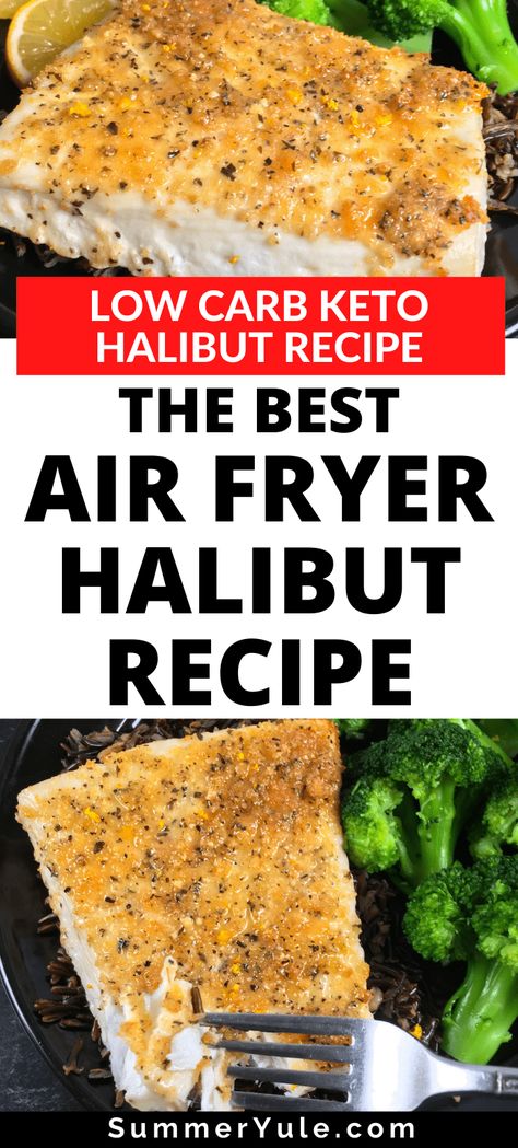 How To Cook Halibut In Air Fryer, Air Fry Fresh Fish, Halibut In The Air Fryer, Air Fryer Recipes Halibut, Best Halibut Recipes Air Fryer, Air Fried Halibut, Keto Halibut Recipes, Frozen Halibut Recipes, Keto Air Fryer Fish