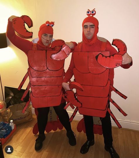 Larry The Lobster Costume, Lobster Costume Diy, Shrimp Costume, Fisherman Costume, Crab Costume, Larry The Lobster, Lobster Costume, Lobster Party, Sailing Theme