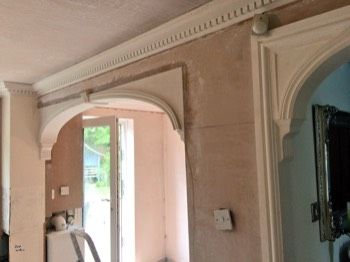 Previous Work French Arches Interior Design, Doorway Moulding Ideas, Corbels Doorway, Corbel Doorway, Doorway Corbels, Corbels In Doorway, Corbels Ideas Doorway, Arched Doorways Interior, Doorway Arches