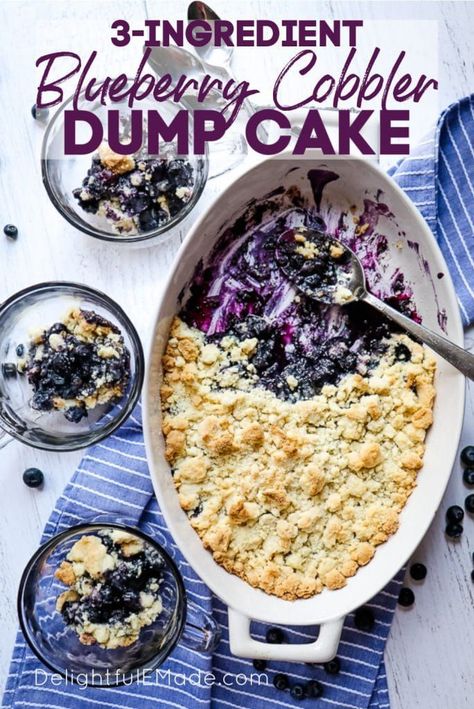 Keto Blueberry Dump Cake, Three Ingredient Cobbler, White Cake Mix And Blueberries, Frozen Blueberry Dump Cake, Lemon Blueberry Dump Cake Easy, Cake Mix Dump Cake 3 Ingredients, Blueberry White Cake Mix Recipes, Blueberry Cobbler Recipes Easy Cake Mixes, Blueberry Dump Cake Frozen Blueberries