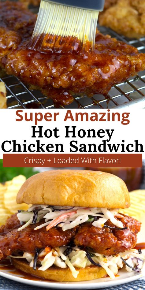 Honey Spicy Chicken Sandwich, Sweet And Spicy Chicken Sandwich, Hot Honey Crispy Chicken Sandwich, Honey Bbq Chicken Sandwich, Hot Honey Ranch Chicken Smash Burgers, Hot Honey Bbq Chicken, Hot Honey Burger, Hot Honey Grilled Chicken Sandwich, Hot Honey Chicken Burger