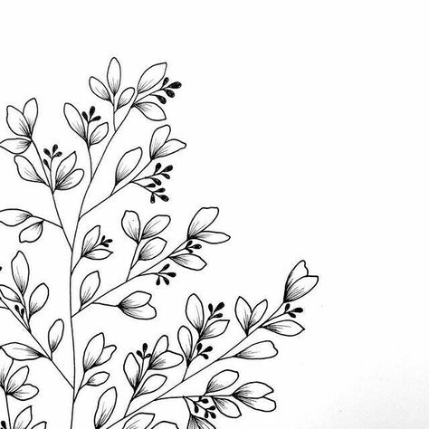 Large Flower Drawing, Botanical Doodles, Botanical Line Drawing, Floral Doodle, Floral Drawing, Pola Sulam, Flower Doodles, Bullet Journal Doodles, Botanical Drawings