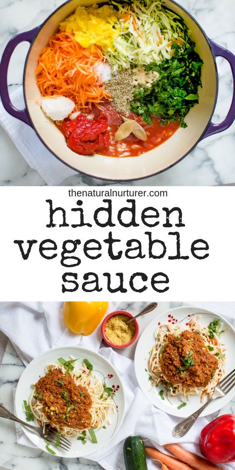 Healthy Family Dinner Recipes, Easy Veggie Pasta, Veggie Pasta Sauce, Healthy Family Dinner, Vegetable Recipes For Kids, Dinner Recipes Healthy Family, Hidden Vegetables, More Veggies, Healthy Family Dinners