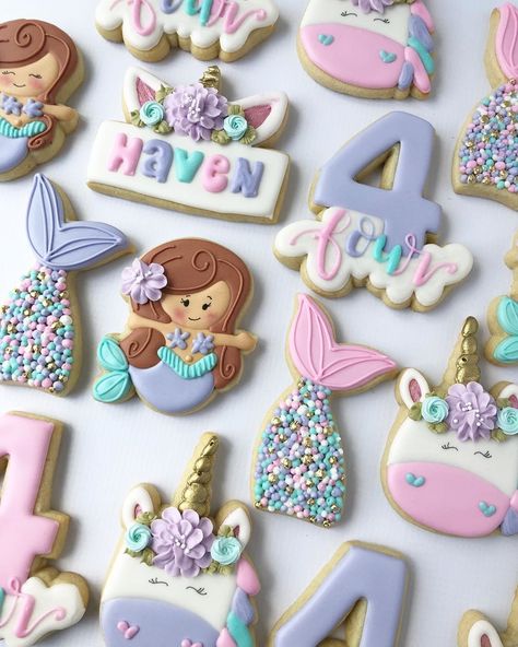 Mermaid Cookies, Mermaid Birthday Party Decorations, Cookies Ideas, Ideas Baby Shower, Clay Stamps, Custom Cookie, Summer Cookies, Sugar Cookie Designs, Mermaid Theme Birthday