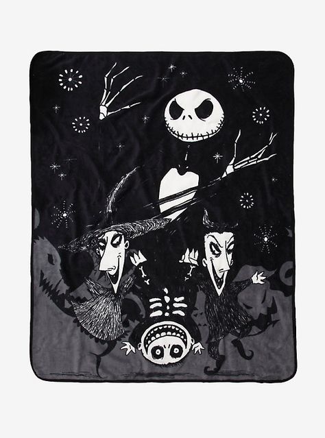 The Nightmare Before Christmas Jack With Lock Shock & Barrel Throw Blanket, The Nightmare Before Christmas Jack, Nightmare Before Christmas Jack, Plush Throw Blankets, Jack And Sally, The Nightmare Before Christmas, Trick Or Treater, The Nightmare, Jack Skellington, My New Room