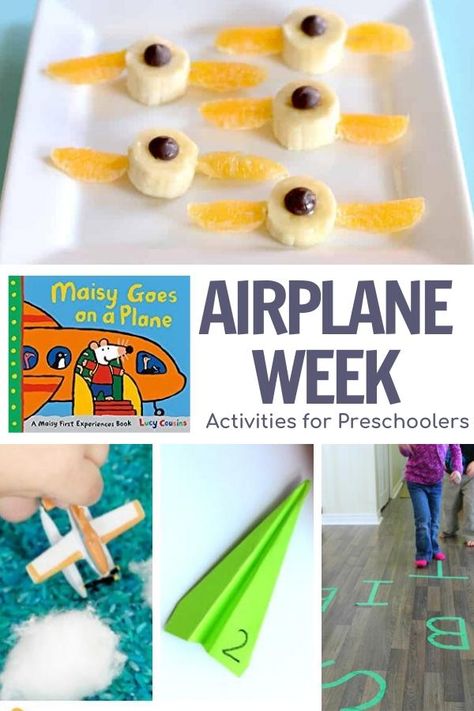 A week of planned activities for preschoolers on the theme of Airplanes featuring the book Maisy Goes on a Plane by Lucy Cousins. Learn About Airplanes, Plane Activities Eyfs, Prek Airplane Craft, Airplane Art For Preschool, Reggio Emilia Airplane, Aeroplane Activities Preschool, Aeroplane Eyfs Activities, Airplane Activity Preschool, Airport Activities For Preschool