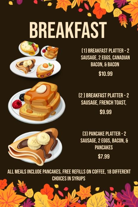 Breakfast Ideas Restaurant, Breakfast Menu Ideas Restaurant, Breakfast Names, Breakfast Menu Template, Simple Breakfast Menu, Breakfast Menu Ideas, Breakfast Menu Design, Restaurant Breakfast, Breakfast Platter