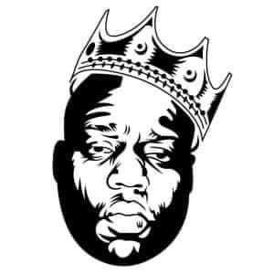 Notorious Big Tattoo, Biggie Smalls Art, Small Wall Art, Biggie Smalls, Notorious Big, Hip Hop Art, Graphic Tshirt Design, American Rappers, Tupac