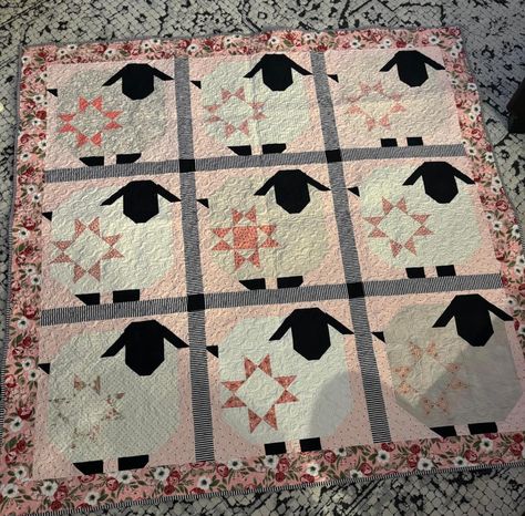 Wooly Stars Quilt, Sheep Quilt, Coriander Quilts, Stars Quilt, Quilting Inspiration, Star Quilt, Quilt Ideas, Quilt Inspiration, Baby Quilts