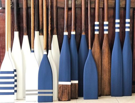 Rowing Oars Decor, Nautical Oars Decor, Painted Oars Paddles, Strand Decor, Painted Oars, Paddle Decor, Oar Decor, Painted Paddles, Deco Marine