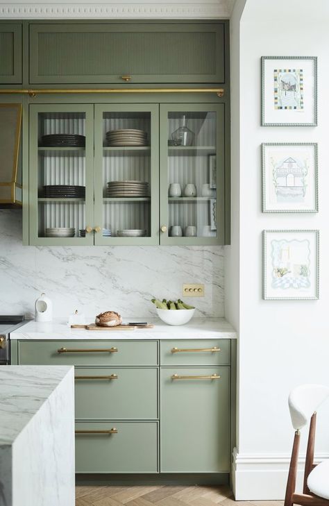 Kitchen Color Trends, Pastel Kitchen, Neutral Kitchen, Round House, Kitchen Color, Bespoke Kitchens, Modern Farmhouse Kitchens, Green Kitchen, Counter Tops