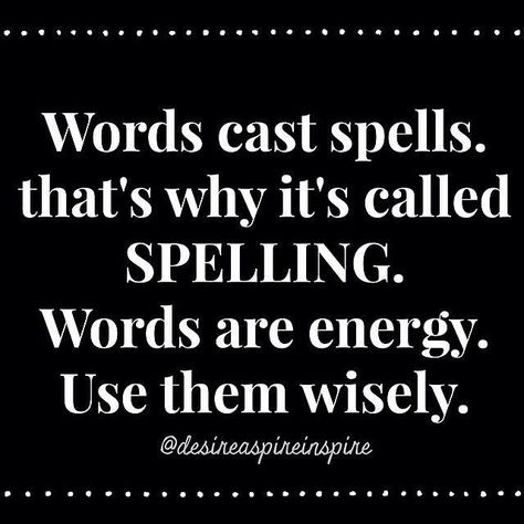 Satanic Word Spells | Languid Language (Words Cast Spells) Language Works, Spelling Words, Energy Use, Spoken Word, Powerful Words, Spiritual Quotes, Positive Affirmations, Mantra, Inspire Me