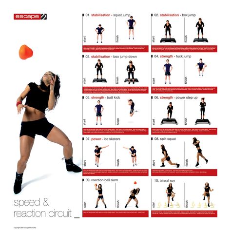 speed & reaction circuit Body Weight Workout Plan, Exercise Images, Benefits Of Cardio, Types Of Cardio, Workout List, Cardio At Home, Cardio Exercise, Gym Cardio, Cardio Routine