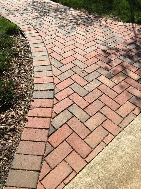 Make outdoor living space better with a clay paver patio Brick Paver Patio, Clay Pavers, How To Install Pavers, Front Walk, Paver Walkway, Driveway Landscaping, Outdoor Patios, Brick Pavers, Decks Backyard