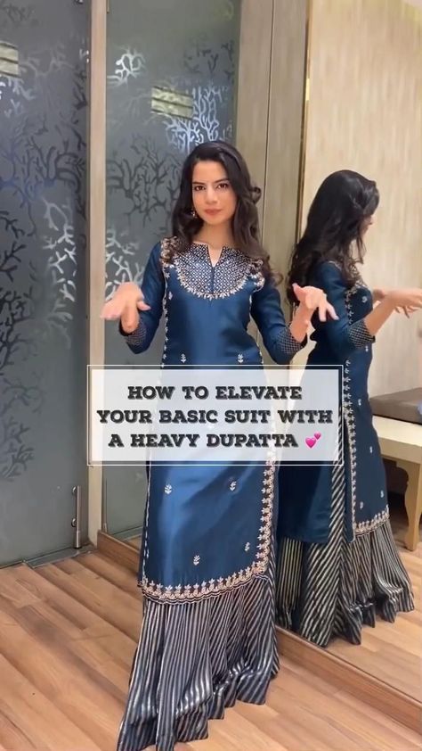 Heavy Dupatta Outfit in 2022 | Indian fashion, Fashion hacks clothes, Fashion dresss Western Dupatta Style, Heavy Dupatta Draping Styles On Suit, Heavy Dupatta Suits Party Wear, Silk Dupatta Draping Styles, Heavy Dupatta Draping Styles, Heavy Suits Indian Party Wear, Dupatta Draping Styles On Suit, Heavy Dupatta Suits, Styling Dupatta