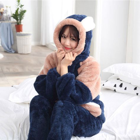 https://flic.kr/p/WGnuiW | s-l1600 (23) Pajama Nightgowns, Pyjamas Winter, Pjs Aesthetic, Bunny Pajamas, Kawaii Products, Cozy Pjs, Flannel Nightgown, Flannel Hoodie, Cute Sleepwear