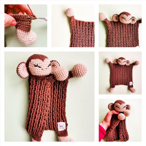 Monkey Lovey Crochet pattern by Toy Smuggler Lovey Crochet Pattern, Lovey Crochet, Toy Pattern, Crochet Pattern, Crochet Patterns, Knitting, Toys, Crochet, Pattern