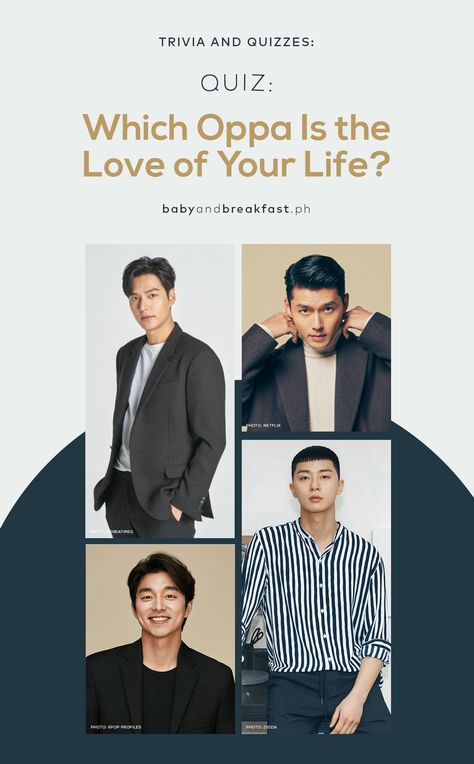 QUIZ: Which Oppa Is the Love of Your Life | https://babyandbreakfast.ph/2020/05/12/who-is-your-oppa-quiz/ Guess The Kdrama Quiz, Korean Quiz, Perfect Boyfriend List, Kdrama Quiz, Buzzfeed Quizzes Love, Boyfriend Test, Boyfriend Quiz, Celebrity Quiz, Interesting Quizzes