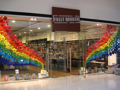 Window Display Pride Display, Pride 2024, Nice Office, Visual Merchandiser, Rainbow Window, Work Parties, Store Window Display, Store Window Displays, Visual Merchandising Displays