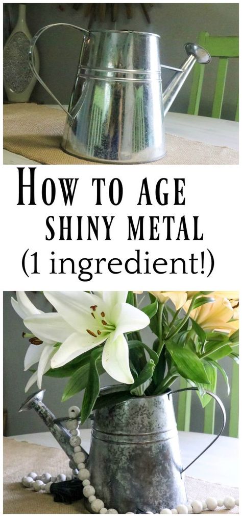 How to Age Galvanized Metal the EASY way - Re-Fabbed Painting Galvanized Metal, Metal Art Techniques, Aging Metal, Metal Working Projects, Rusted Metal, Corrugated Metal, Diy Art Projects, Metal Art Welded, Metal Art Diy