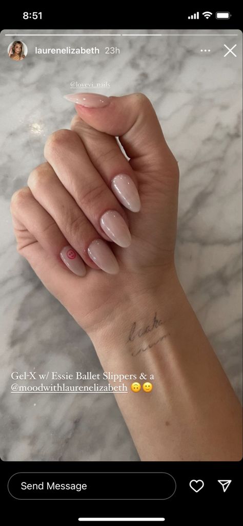 Ballet Slipper Nails, Essie Ballet Slippers, Lauren Elizabeth, Ballet Slippers, Essie, Makeup Nails, Nail Colors, Gel Nails, Hair Makeup