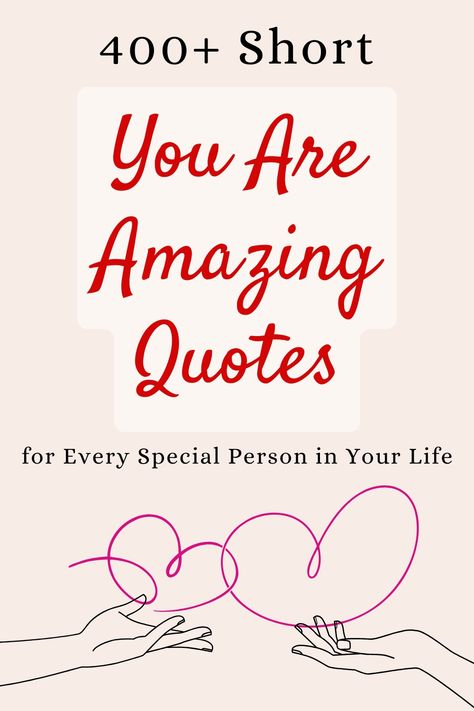 Sometimes, life gets busy and makes us forget, how incredible we are. Challenges creep in, and self-doubt tries to take over. This blog is packed with You Are Amazing Quotes to boost your confidence, lift your spirits, and celebrate your uniqueness. Whether you’re here for yourself or looking to uplift someone special, dive in and soak up the inspiration! Best Person Quotes, You Are Amazing Quotes, Love And Friendship Quotes, Person Quotes, You Are An Inspiration, Good Relationship Quotes, Good Relationship, Lucky To Have You, Love And Friendship