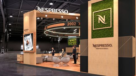 Nespresso on Behance Small Booth Design, Architecture Advertising, Small Booth, Feature Wall Bedroom, Exhibition Stall Design, Exhibition Stall, Tv Display, Exhibition Stands, Stall Designs