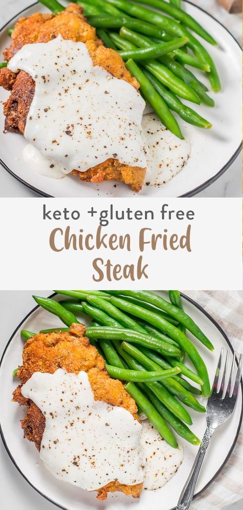 Gluten Free Steak Fingers, Paleo Chicken Fried Steak, Gf Chicken Fried Steak, Gluten Free Beef Recipes For Dinner, Keto Steak Sides, Gluten Free Cube Steak Recipes, Keto Breading For Frying, Gluten Free Chicken Fried Chicken, Gluten Free Country Fried Steak