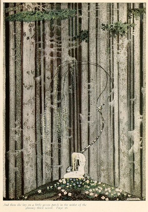 East of the Sun and West of the Moon, illustrated by Kay Nielsen (1922 edition) – The Public Domain Review Kay Nielsen, East Of The Sun, John Bauer, 동화 삽화, Vintage Fairy, Fairytale Illustration, Willow Tree, Folk Tales, In The Woods