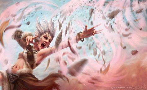 pablofernandezartwrk./DnD-Debris-Spray Wind Magic, Types Of Magic, Digital Art Gallery, Modern Portraits, People Illustration, Arte Fantasy, Magic Art, Wizards Of The Coast, Fantasy Rpg