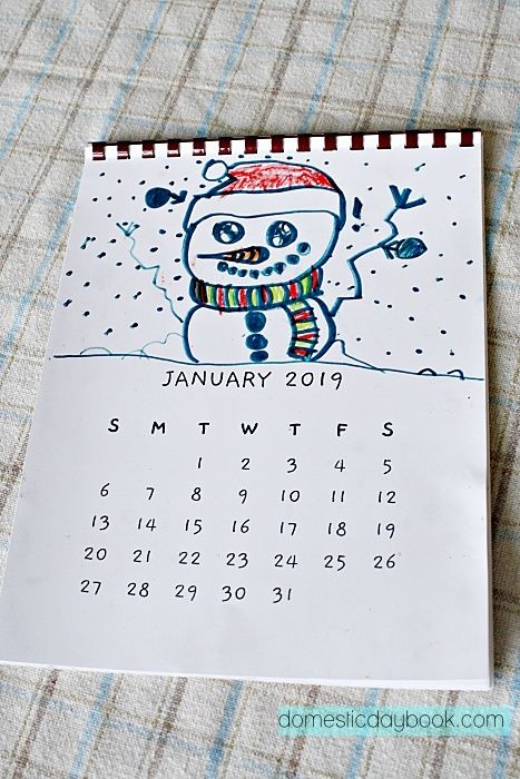 Art Project for Kids - Calendar Making Calendars With Kids, Calendar Art Ideas For Kids 2024, Student Made Calendar Christmas Gifts, Kids Calendar Craft, Childrens Calendar Ideas To Make, Calendar Art Ideas For Kids, Calendar Kids Craft, Diy Calendar For Kids, Calendar Crafts For Kids