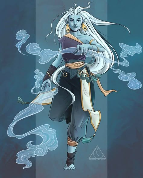 [OC] [Art] Air Genasi Monk by self : DnD Water People Fantasy Art, Water Genasi Pirate, Water Genasi Bard, Water Genasi Cleric, Dnd Water Genasi Female, Water Genasi Dnd, Air Genasi Monk, Monk Character Art, Water Genasi Male